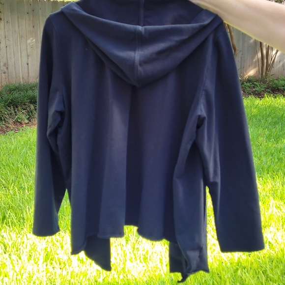 PUREJILL Draped Open Front Cardigan - Picture 4 of 10
